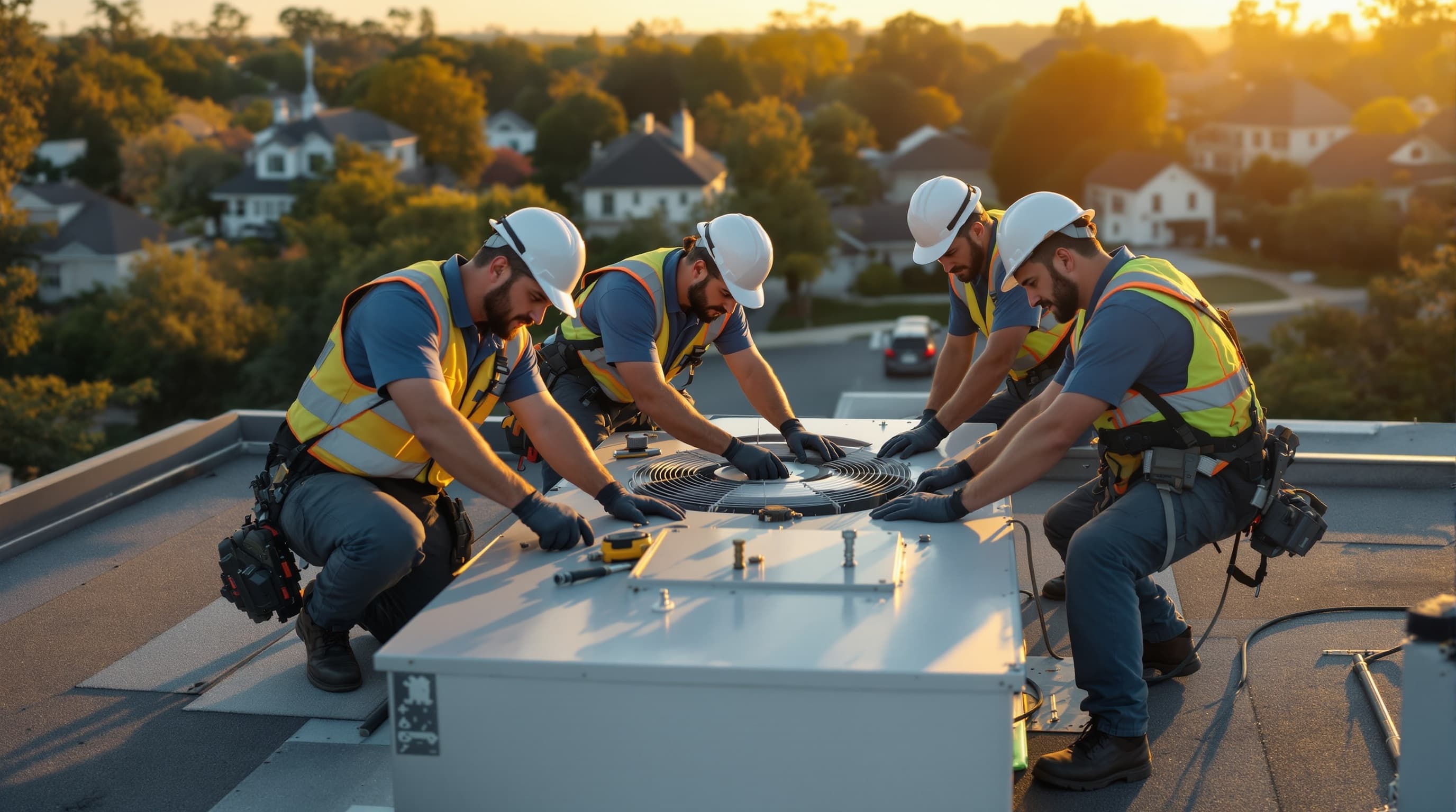 Island Comfort HVAC installation crew