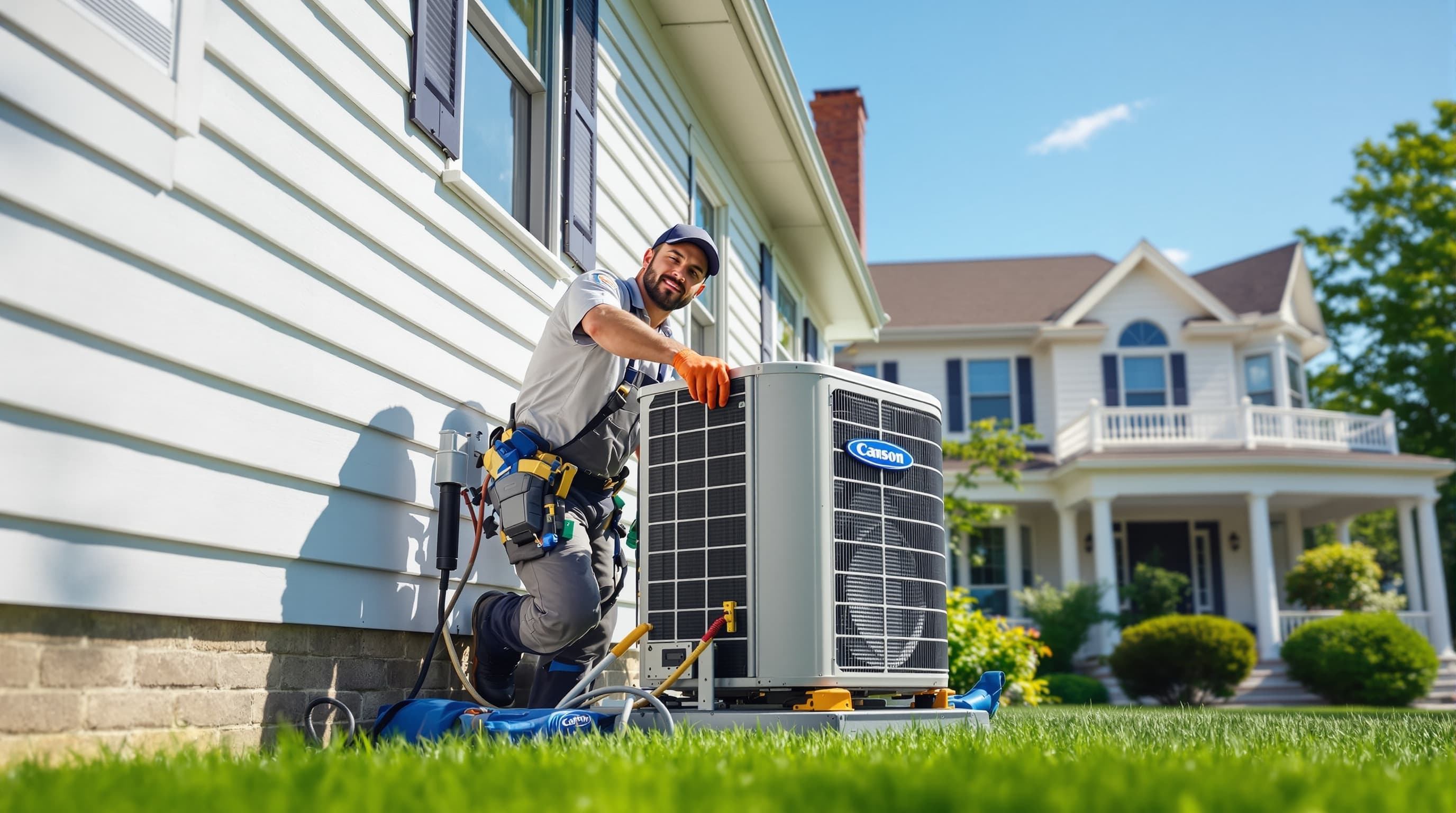 HVAC installation on Long Island home